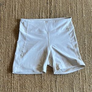 Outdoor Voices White Biker Shorts